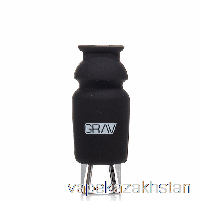 Vape Disposable GRAV Silicone-Capped Glass Crutch Black